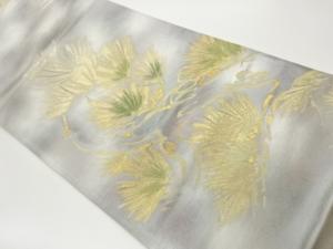 抽象若松模様織出し袋帯